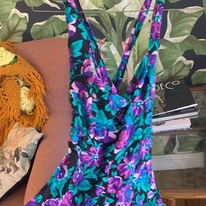 This is a vintage flora romper